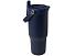 Термостакан Bronx объемом 900 мл из меди и переработанной нержавеющей стали, сертифицированной по стандарту RCS, с вакуумной изоляцией и крышкой с двойной функцией - Темно - синий