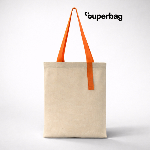 Шоппер Superbag Light, с внутренним креплением (полукольцо) (неокрашенный с оранжевым)