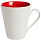 Кружка New Bell матовая, белая с красным