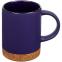 Кружка с пробковой подставкой Corky, синяя