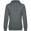 Толстовка с капюшоном унисекс King, темно-серый меланж