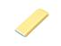Флешка прямоугольной формы, оригинальный дизайн, двухцветный корпус, 4 Гб, желтый/белый