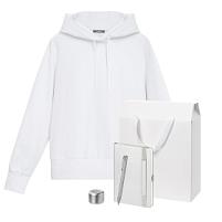 Набор с одеждой ALEX (худи, колонка, ежедневник, ручка), серебряный, L