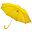 Зонт-трость с пластиковой ручкой, механический; желтый; D=103 см; 100% полиэстер 190 T, желтый