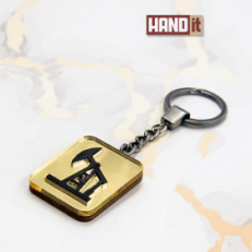 Брелок Нефтяная вышка (золотой с черным)