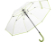 Зонт-трость 7112 Pure с прозрачным куполом, полуавтомат, прозрачный/лайм