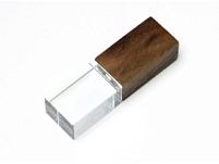 USB-флешка на 64 ГБ прямоугольной формы, под гравировку 3D логотипа, материал стекло, с деревянным колпачком красного цвета, синий USB-флешка на 64 ГБ прямоугольной формы, под гравировку 3D логотипа, материал стекло, с деревянным колпачком красного цвета, синий