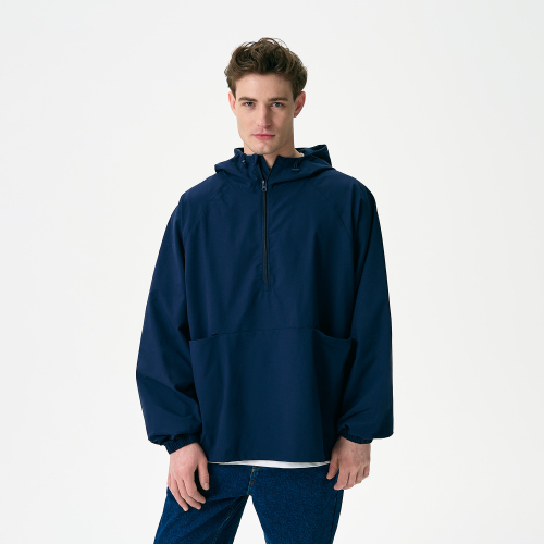 Ветровка (анорак) оверсайз унисекс Риссман (Rissman), темно-синяя