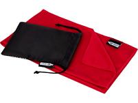Охлаждающее полотенце «Raquel» из переработанного ПЭТ в мешочке, цвет: красный, бордовый