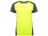 Спортивная футболка Zolder женская, неоновый желтый/меланжевый черный