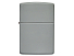 Зажигалка ZIPPO Classic с покрытием Flat Grey, латунь/сталь, серая, глянцевая, 38x13x57 мм