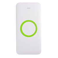 Универсальный аккумулятор с функцией беспроводной зарядки SATURN,белый со светло-зеленым,15х, белый, зеленое яблоко Универсальный аккумулятор с функцией беспроводной зарядки SATURN,белый со светло-зеленым,15х, белый, зеленое яблоко