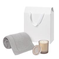 Подарочный набор Mizu, Malta Soft, бежевый (свеча, плед)