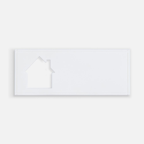 Лейбл из ПВХ с вырубкой «Дом», белый