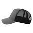 Бейсболка RAPPER COTTON-S, 5 клиньев, пластиковая застёжка, темно-серый, черный
