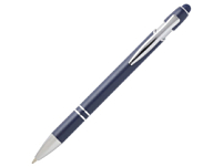 Kish шариковая ручка с серебристой отделкой - Темно - синий (синие чернила)