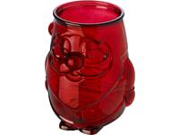 Подставка для чайной свечи «Nouel» из переработанного стекла, цвет: красный, прозрачный