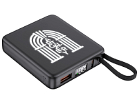 Внешний акуумулятор с подсветкой лого Nex, 5000 мАч, черный