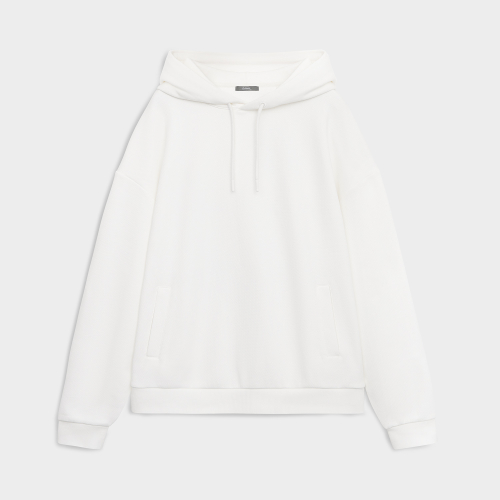 Худи релакс унисекс Баланс (Balance), с начесом, белый