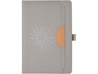 Блокнот А5 из RPET Harvey, 80 листов FSC бумага, серый с термотрансфером