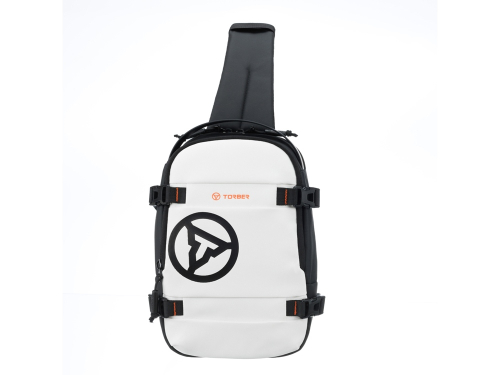 Рюкзак на одно плечо TORBER ЭКСТРИМ, белый/чёрный, 20 х 8 х 31 см, 5л