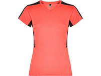 Футболка Suzuka женская, неоновый коралловый/черный