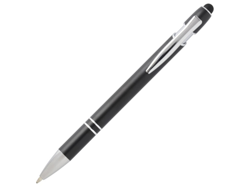 Kish шариковая ручка с серебристой отделкой - сплошной черный (синие чернила)