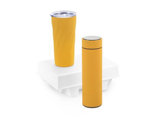 Подарочный набор FAMILY с термосом и термокружкой, желтый