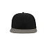 Бейсболка SNAP BACK, 6 клиньев, пластиковая застежка, черный, серый