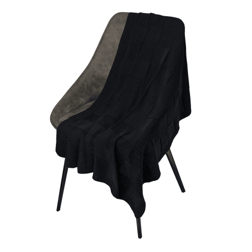 Плед Cella вязаный, темно-синий (без подарочной коробки)