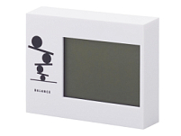 Настольные электронные мультифункциональные часы Rotatio с подсветкой, белый (уф печать) Настольные электронные мультифункциональные часы Rotatio с подсветкой, белый (уф печать)