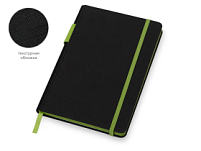 Бизнес блокнот Bossy с цветным срезом, твердая обложка, 128 листов, черный и зеленое яблоко
