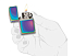 Зажигалка ZIPPO Classic с покрытием Spectrum™, латунь/сталь, разноцветная, глянцевая, 38x13x57 мм
