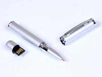 USB-флешка на 64 ГБ в виде ручки с мини чипом, серебро USB-флешка на 64 ГБ в виде ручки с мини чипом, серебро