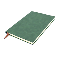 Блокнот A5 Donnie в мягком переплёте c карманом для ручки, Темно-зеленый
