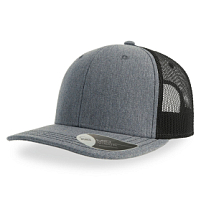 Бейсболка SONIC, 6 клиньев, пластиковая застежка, серый, черный