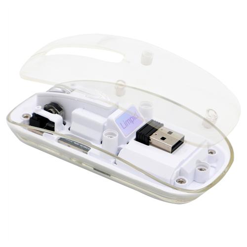 Мышь компьютерная беспроводная прозрачная Limpid, Белый