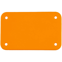 Лейбл из ПВХ Kreta, S, оранжевый неон