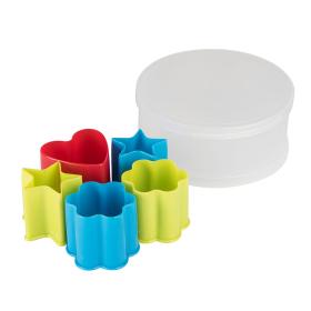 Формочки для печенья KENZZO (5 шт) в коробке,  пластик, разные цвета