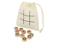 Деревянная игра в крестики-нолики в мешочке Whorl - Натуральный Деревянная игра в крестики-нолики в мешочке Whorl - Натуральный