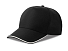 Бейсболка RECY FIVE PIPING, 5 клиньев, застежка-липучка, черный, белый