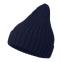 Шапка бини вязаная НАСВЯЗИ©  шерсть/ акрил, темно-синий