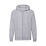 Толстовка без начеса LIGHTWEIGHT HOODED SWEAT JACKET 240, серый
