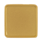 Квадратный шильдик на резинку Epoxi, матовый золотистый