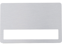 Бейдж металл+ загибушка прозрачная, 90х60мм, серебристый