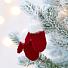 Подвеска на елку «Вьюжка», варежки, красная