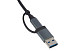USB-хаб Link с коннектором 2-в-1 USB-C и USB-A, 2.0/3.0, серый