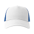 Бейсболка RAPPER COTTON-S, 5 клиньев, пластиковая застёжка, белый, ярко-синий