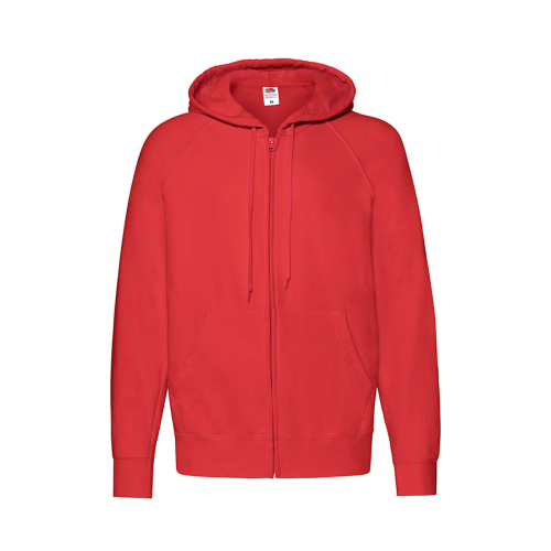 Толстовка без начеса LIGHTWEIGHT HOODED SWEAT JACKET 240, красный