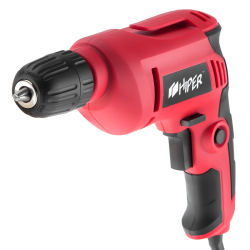 Дрель безударная HIPER HED500A, в коробке, 500Вт, красный